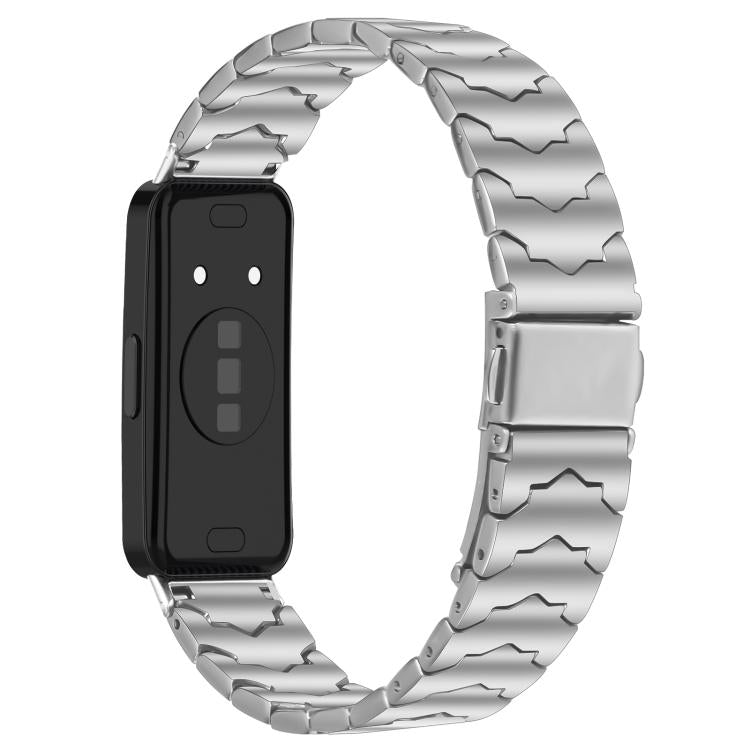 For Huawei Band 11 / Band 11 Pro Batman Textured Folding Buckle Stainless Steel Watch Band