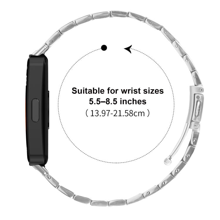 For Huawei Band 11 / Band 11 Pro Batman Textured Folding Buckle Stainless Steel Watch Band