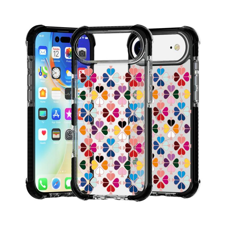 For iPhone Air Acrylic Four-Corner Shockproof Heart Pattern Magnetic Phone Case
