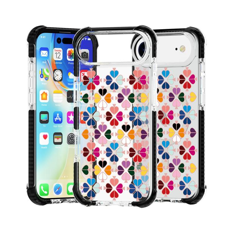 For iPhone Air Acrylic Four-Corner Shockproof Heart Pattern Magnetic Phone Case