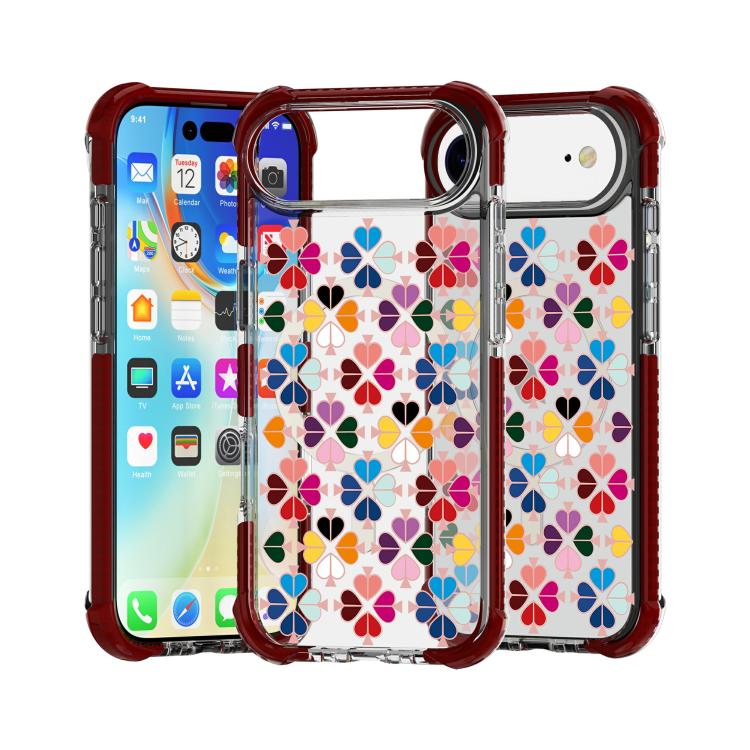 For iPhone Air Acrylic Four-Corner Shockproof Heart Pattern Magnetic Phone Case