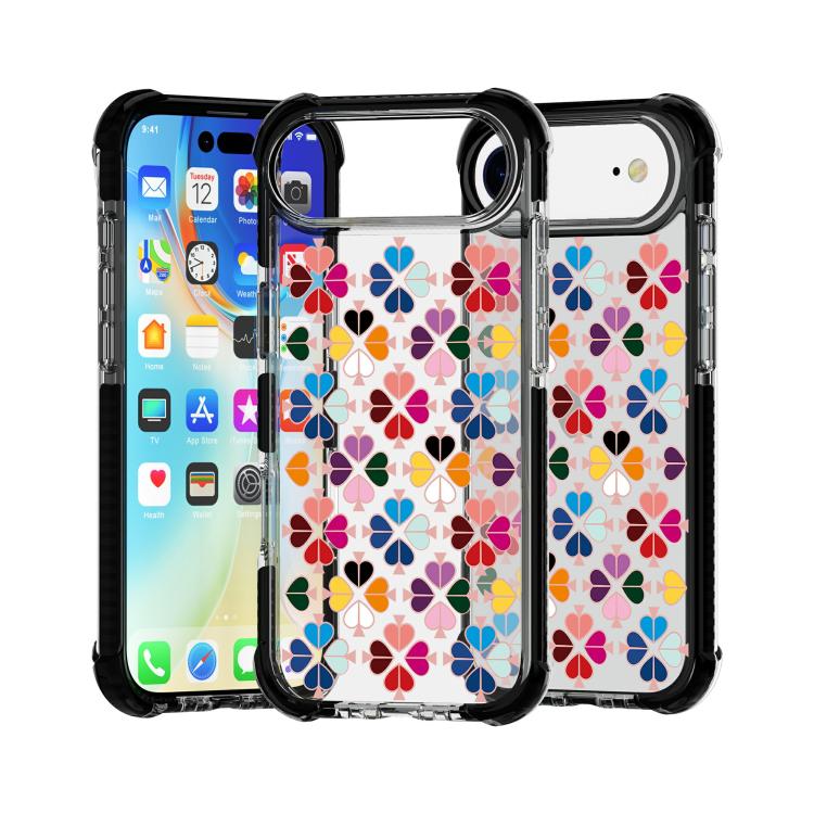 For iPhone Air Acrylic Four-Corner Shockproof Heart Pattern Phone Case