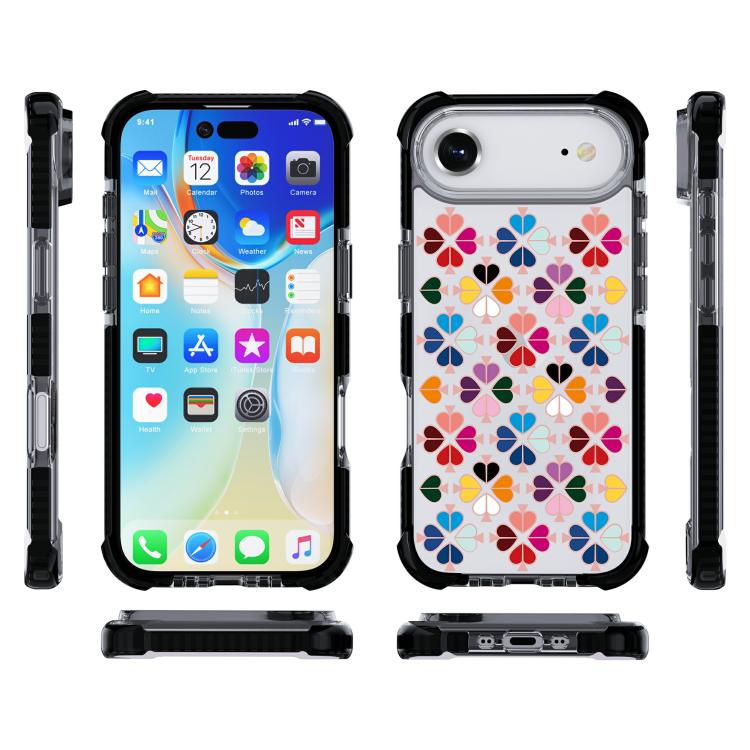 For iPhone Air Acrylic Four-Corner Shockproof Heart Pattern Phone Case
