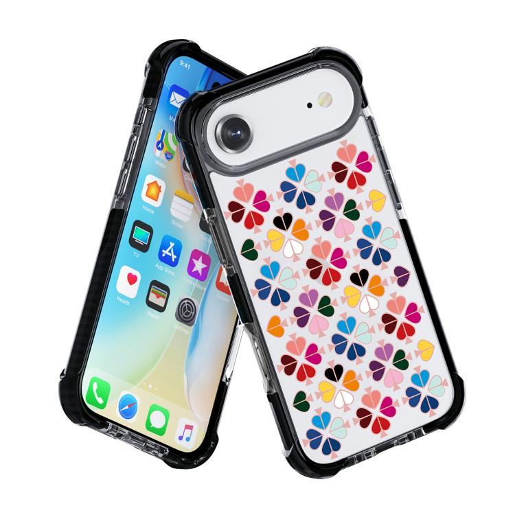 For iPhone Air Acrylic Four-Corner Shockproof Heart Pattern Phone Case