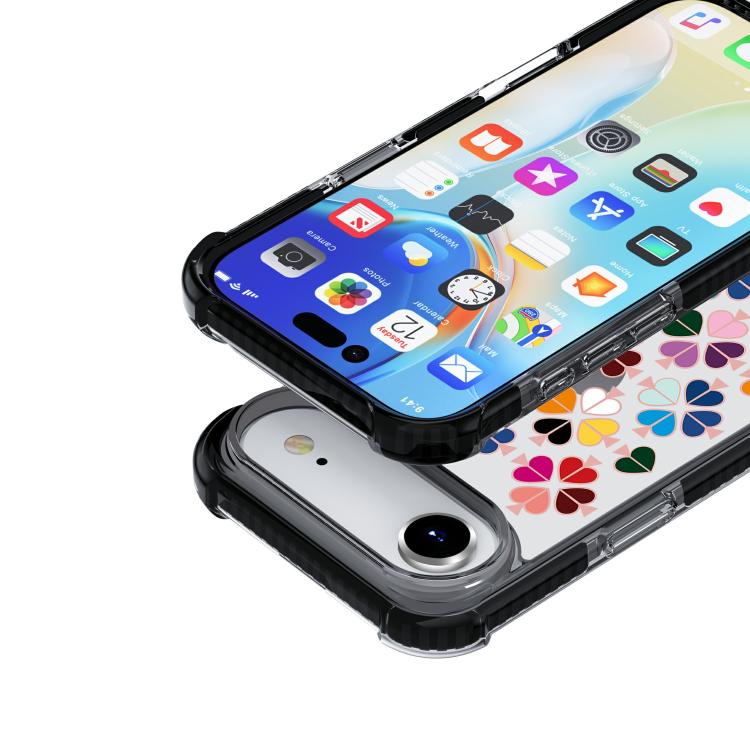 For iPhone Air Acrylic Four-Corner Shockproof Heart Pattern Phone Case