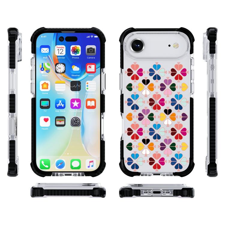 For iPhone Air Acrylic Four-Corner Shockproof Heart Pattern Phone Case
