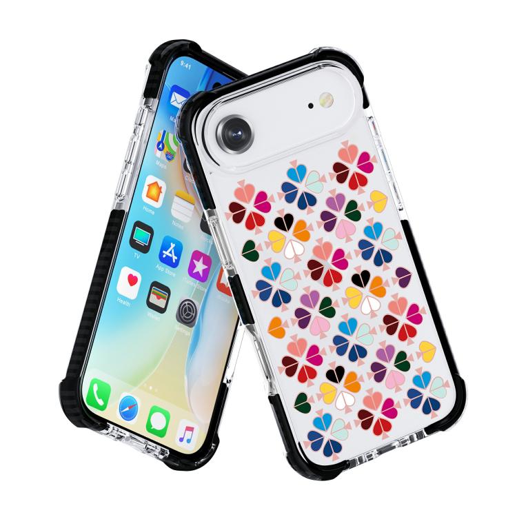 For iPhone Air Acrylic Four-Corner Shockproof Heart Pattern Phone Case