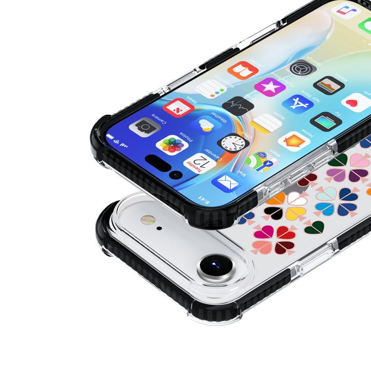 For iPhone Air Acrylic Four-Corner Shockproof Heart Pattern Phone Case