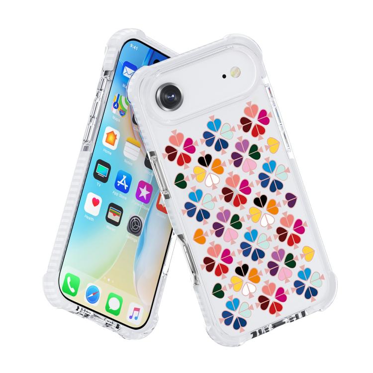 For iPhone Air Acrylic Four-Corner Shockproof Heart Pattern Phone Case
