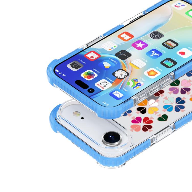 For iPhone Air Acrylic Four-Corner Shockproof Heart Pattern Phone Case