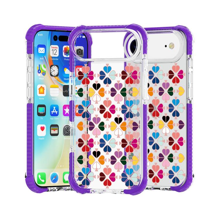 For iPhone Air Acrylic Four-Corner Shockproof Heart Pattern Phone Case