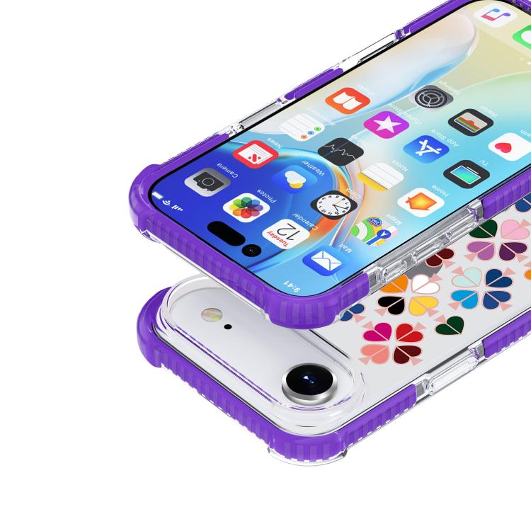 For iPhone Air Acrylic Four-Corner Shockproof Heart Pattern Phone Case