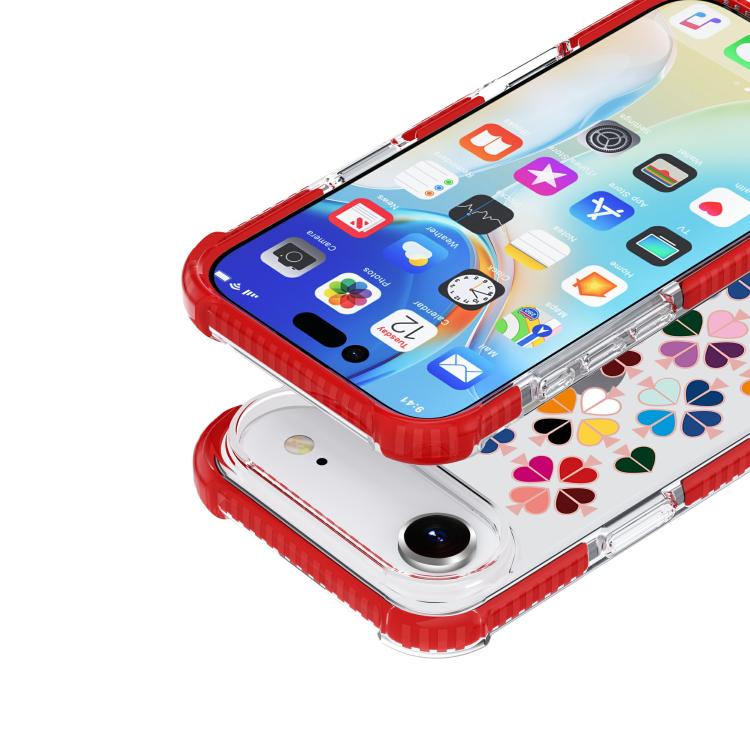 For iPhone Air Acrylic Four-Corner Shockproof Heart Pattern Phone Case