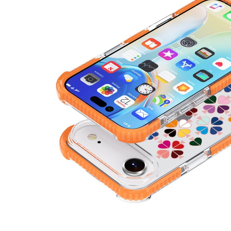 For iPhone Air Acrylic Four-Corner Shockproof Heart Pattern Phone Case