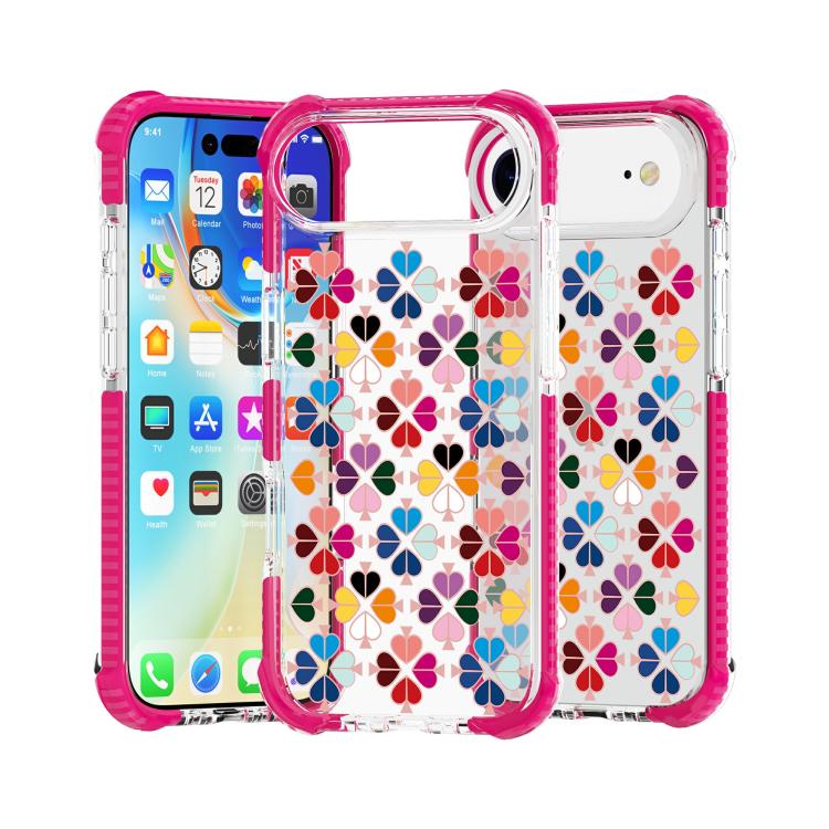 For iPhone Air Acrylic Four-Corner Shockproof Heart Pattern Phone Case