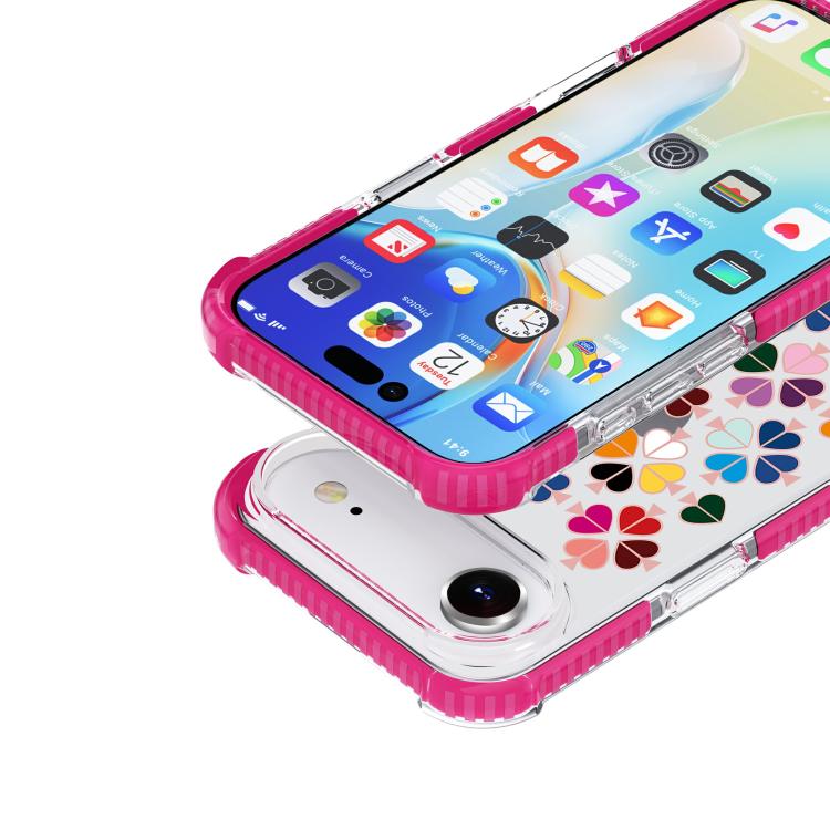 For iPhone Air Acrylic Four-Corner Shockproof Heart Pattern Phone Case