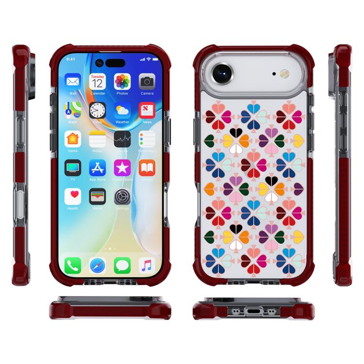 For iPhone Air Acrylic Four-Corner Shockproof Heart Pattern Phone Case