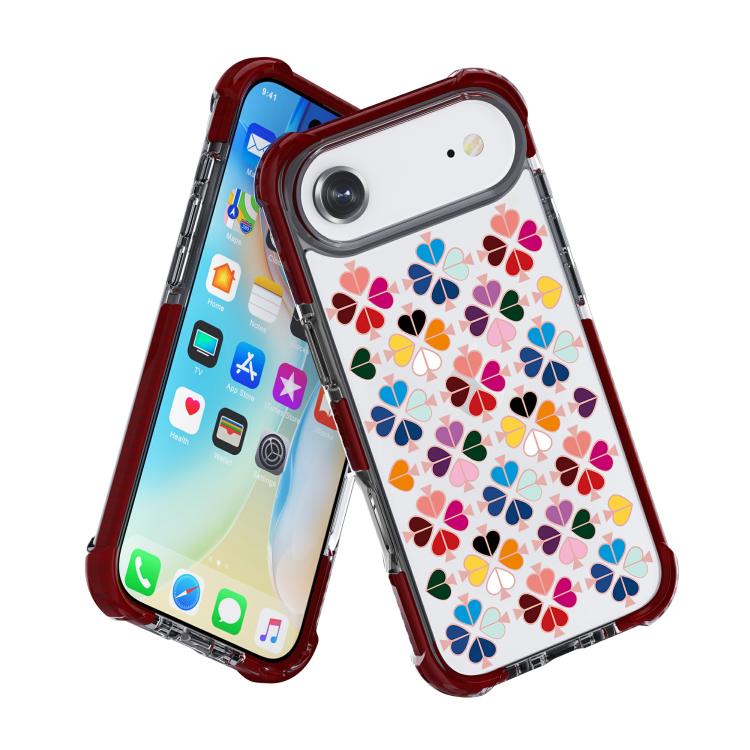 For iPhone Air Acrylic Four-Corner Shockproof Heart Pattern Phone Case