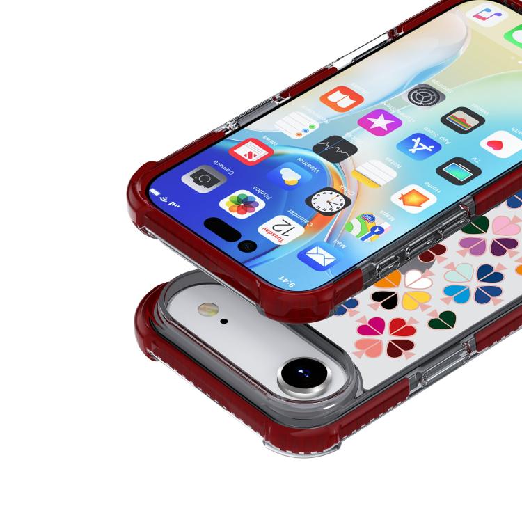 For iPhone Air Acrylic Four-Corner Shockproof Heart Pattern Phone Case