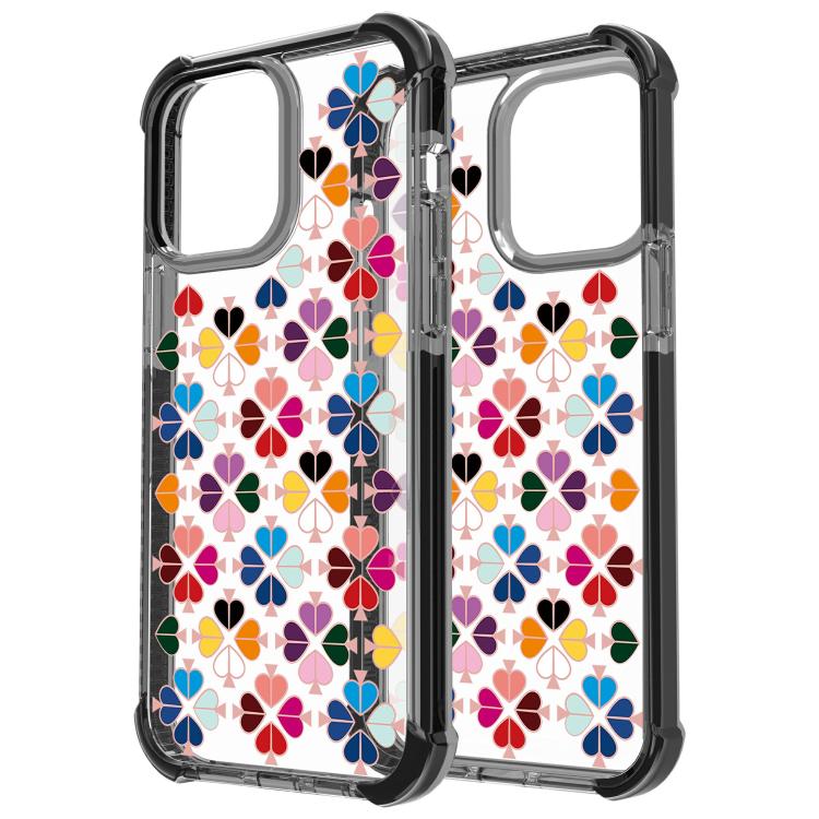 For iPhone 15 Pro Max Acrylic Four-Corner Shockproof Heart Pattern Phone Case