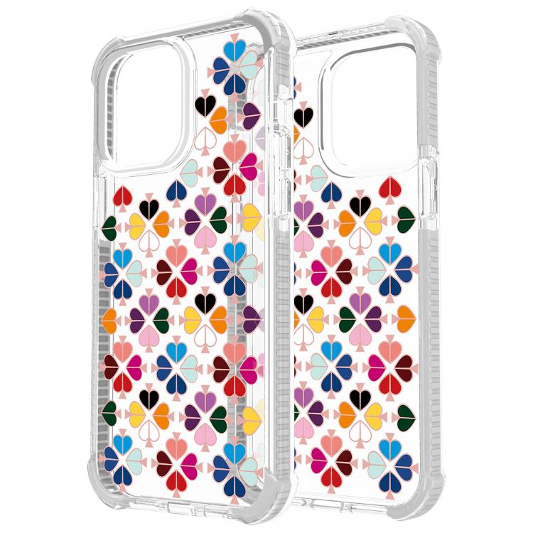 For iPhone 15 Pro Max Acrylic Four-Corner Shockproof Heart Pattern Phone Case