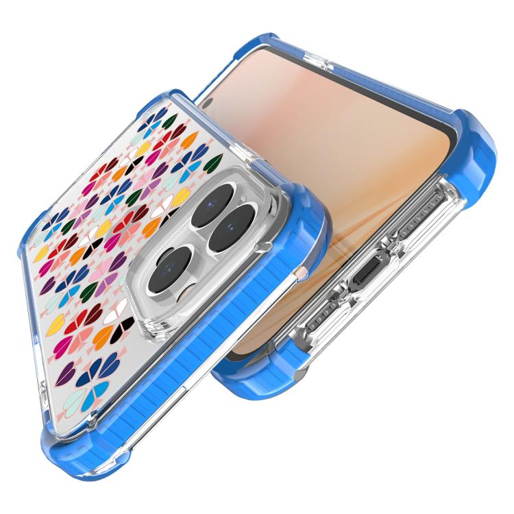 For iPhone 15 Pro Max Acrylic Four-Corner Shockproof Heart Pattern Phone Case