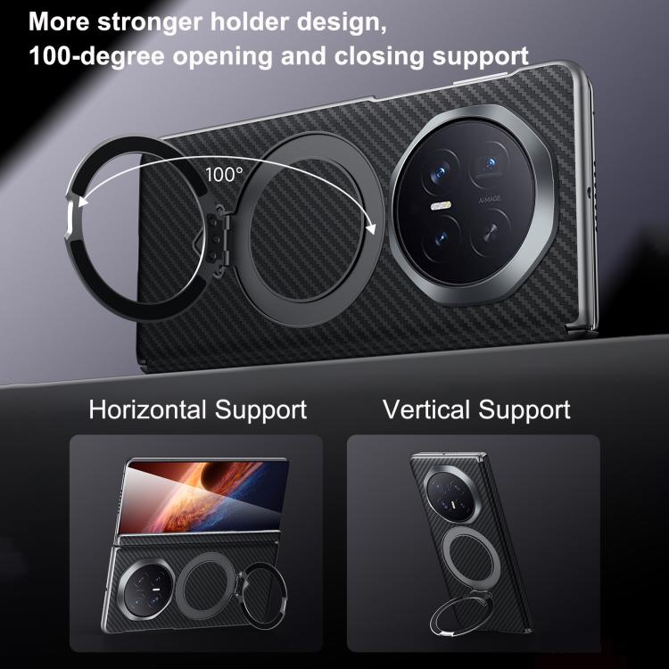 For Honor Magic V6 SULADA Kevlar Texture MagSafe Magnetic Holder Phone Case