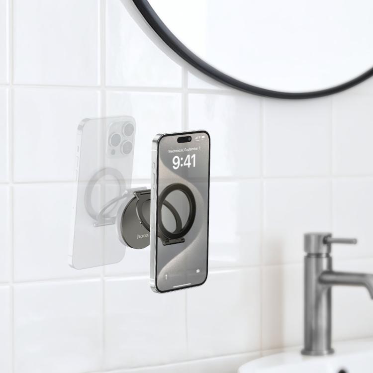 hoco H102 Whale Ring Magnetic Multi-scene Phone Holder - Gunmetal