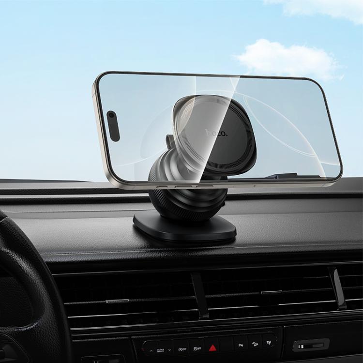 hoco H103 Daisy Ring Magnetic Car Center Console Phone Holder - Black