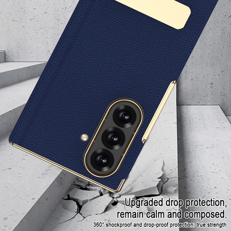 For Samsung Galaxy Z TriFold GKK Magnetic Folding Phantom Leather Single-Line Rotating Holder Phone Case