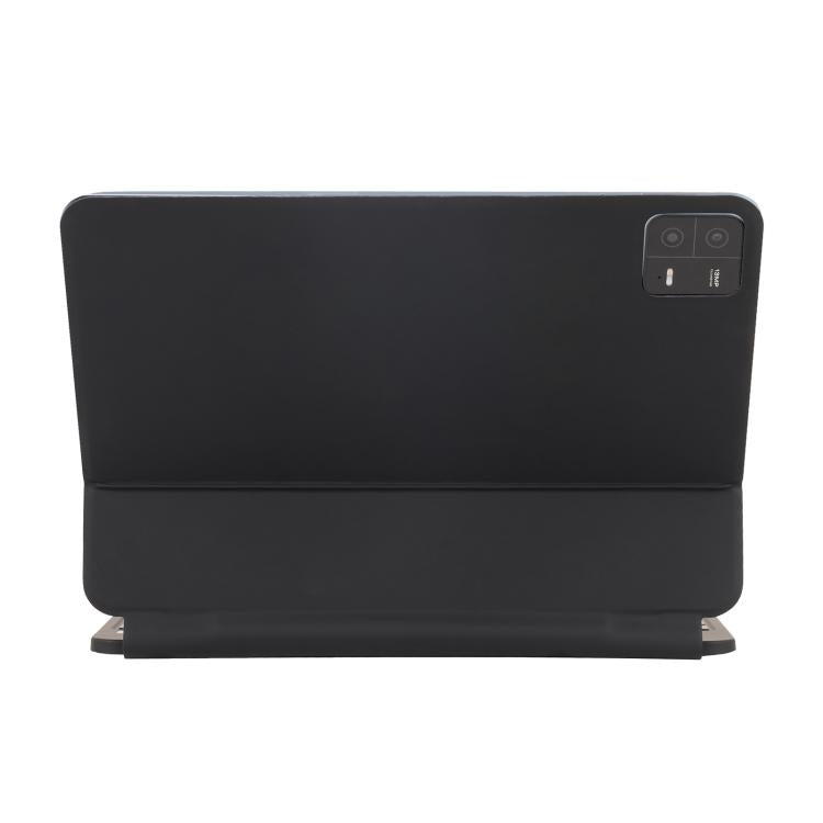For Xiaomi Poco Pad X1 / Pad 8 / 8 Pro Floating Magnetic Bluetooth Keyboard Leather Tablet Case - Black