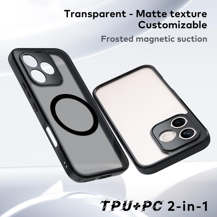 For Honor 600 Lite Global Fine Pore Magnetic TPU Hybrid PC Phone Case - Matte Black