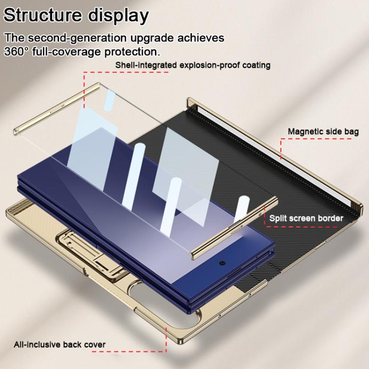 For Samsung Galaxy Z TriFold GKK Integrated Diamond Pattern Full Coverage Flip Phone Case with Holder