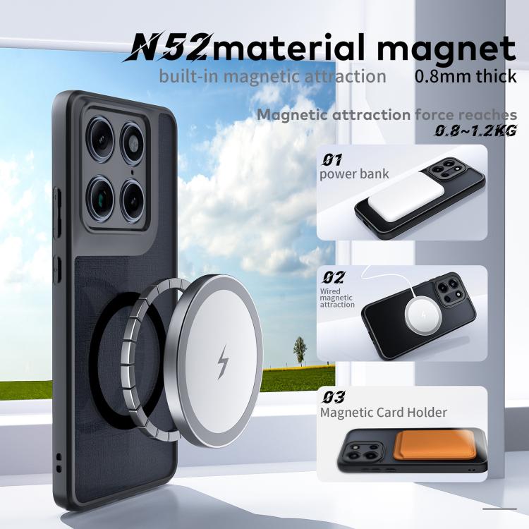 For Motorola Edge 70 Ultra 5G Fine Pore Magnetic TPU Hybrid PC Phone Case - Matte Black