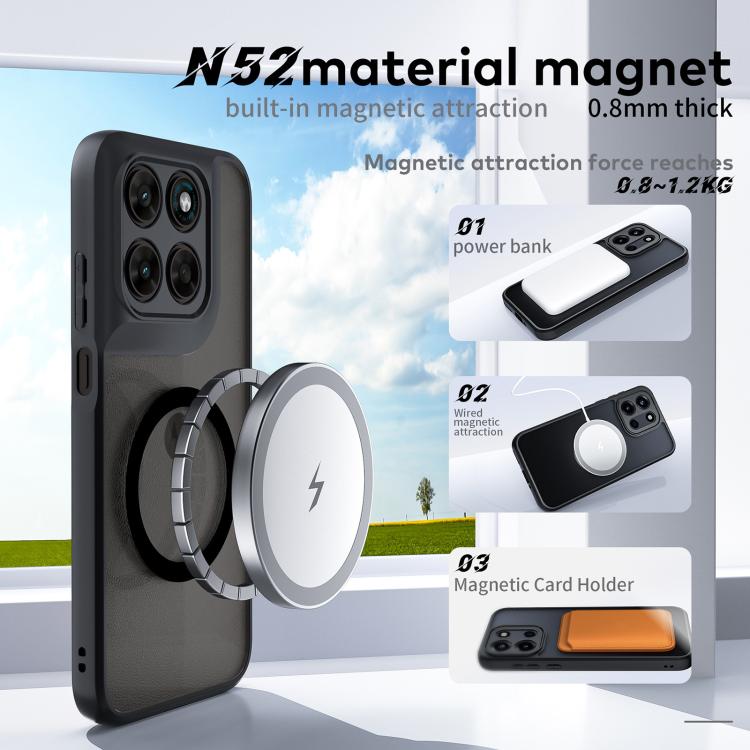 For Motorola Moto G77 5G Fine Pore Magnetic TPU Hybrid PC Phone Case - Matte Black