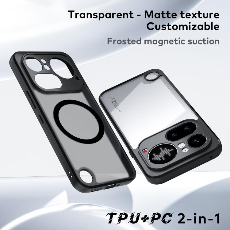 For Nothing Phone 4a Pro Fine Pore Magnetic TPU Hybrid PC Phone Case - Matte Black