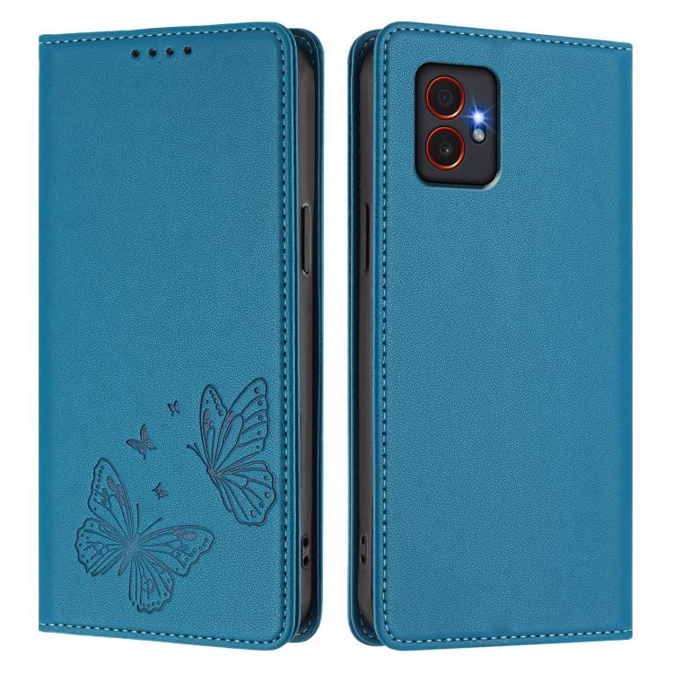 For Samsung Galaxy Xcover7 Pro 5G Strong Magnetic Dual Butterfly RFID Vegan Leather Phone Case