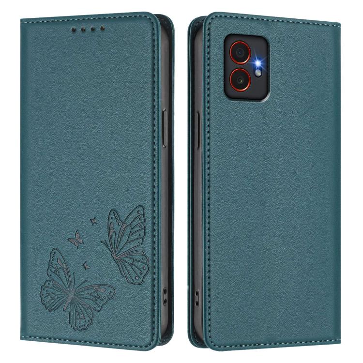 For Samsung Galaxy Xcover7 Pro 5G Strong Magnetic Dual Butterfly RFID Vegan Leather Phone Case