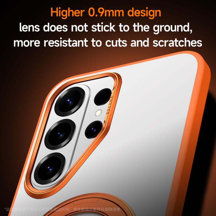 For Samsung Galaxy S26 Ultra 5G SULADA 360 Degree Rotation Holder Frosted Magnetic Phone Case