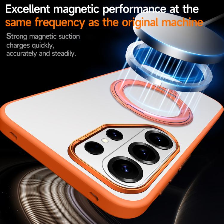 For Samsung Galaxy S26 5G SULADA 360 Degree Rotation Holder Frosted Magnetic Phone Case