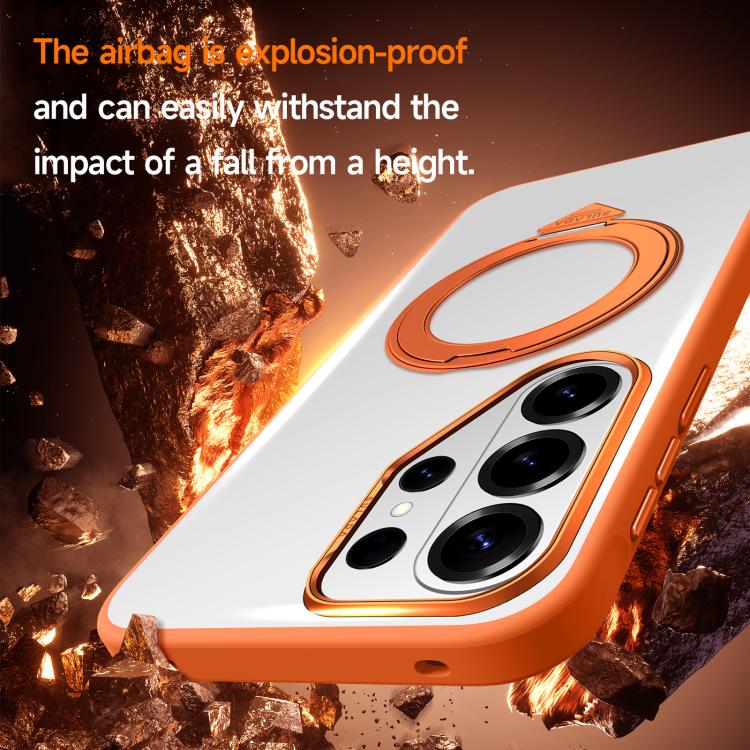 For Samsung Galaxy S26 5G SULADA 360 Degree Rotation Holder Frosted Magnetic Phone Case