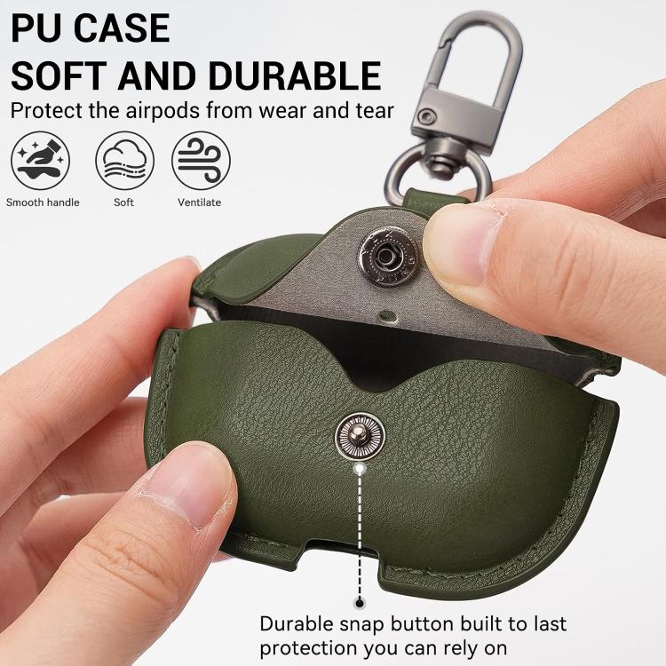 For AirPods Pro 3 XDcase Business Leather Earphone Protective Case with Hook