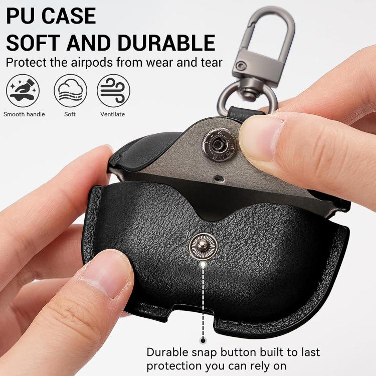 For AirPods Pro 3 XDcase Business Leather Earphone Protective Case with Hook