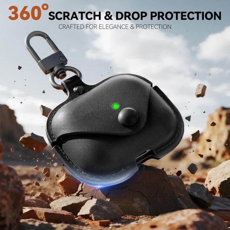 For AirPods Pro 3 XDcase Business Leather Earphone Protective Case with Hook