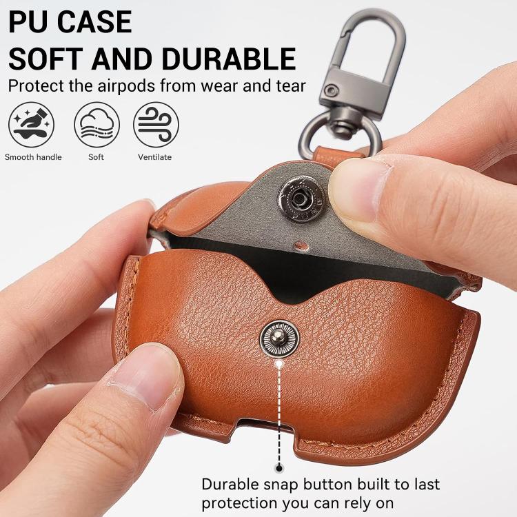 For AirPods Pro 3 XDcase Business Leather Earphone Protective Case with Hook