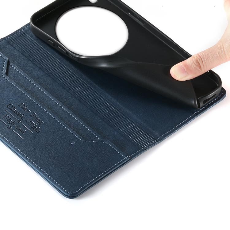 For Xiaomi 15 Ultra Dierfeng Metal Snap Magnetic RFID Vegan Leather Phone Case