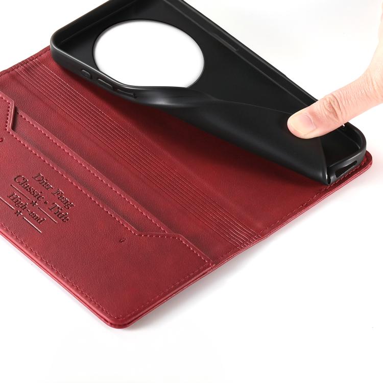 For Xiaomi 17 Ultra Dierfeng Metal Snap Magnetic RFID Vegan Leather Phone Case