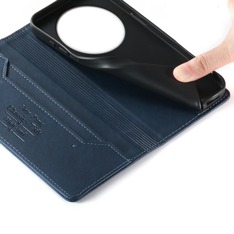 For Xiaomi 17 Ultra Dierfeng Metal Snap Magnetic RFID Vegan Leather Phone Case