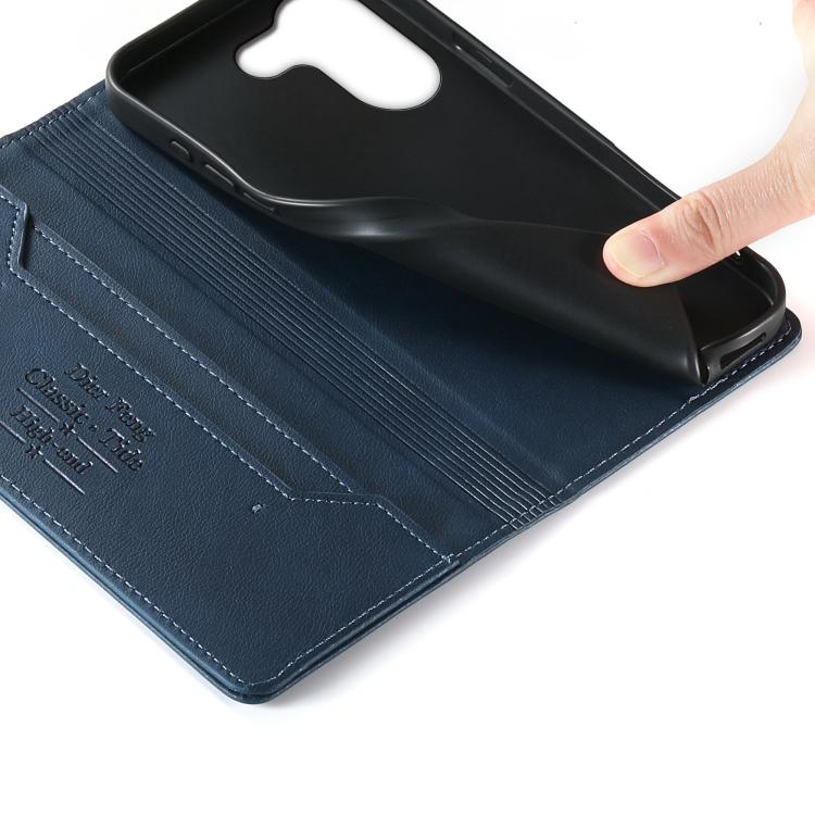 For Xiaomi Poco X8 Pro 5G / Redmi Turbo 5 5G Dierfeng Metal Snap Magnetic RFID Vegan Leather Phone Case