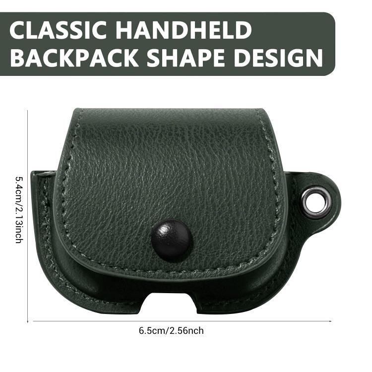 For AirPods Pro 2 / 1 XDcase Backpack Style PU Leather Earphone Protective Case with Carabiner
